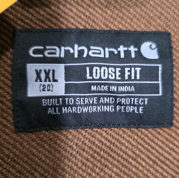 NWT Carhartt Women's Loose Fit Twill Shirt Brown Size XXL - Picture 5 of 6